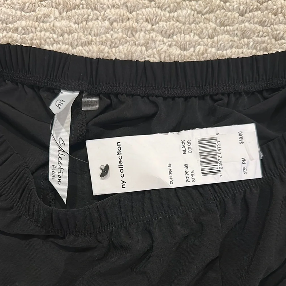 NY collection Women’s Black flowy and soft Wide-Leg Pants